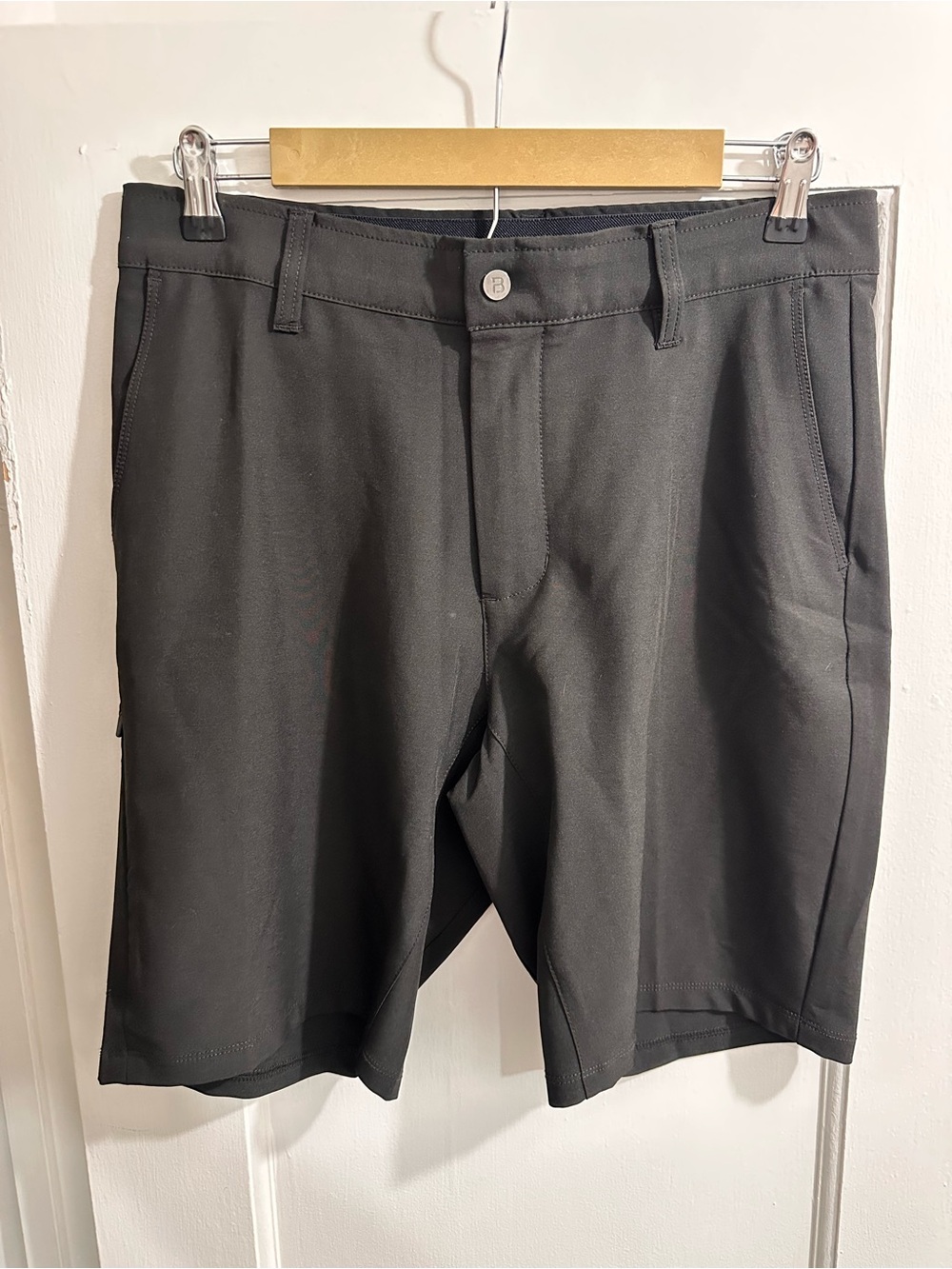 BYLT Men's Flat-Front Performance Shorts — Black